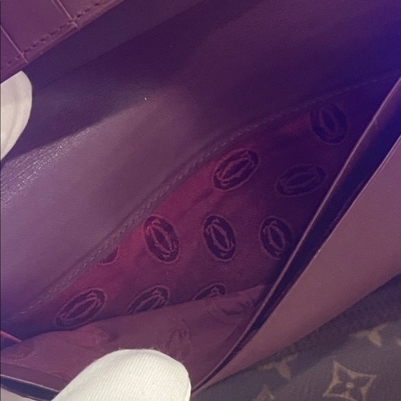 Cartier Burgandy Leather Wallet with Gold Accent - Picture 7 of 15